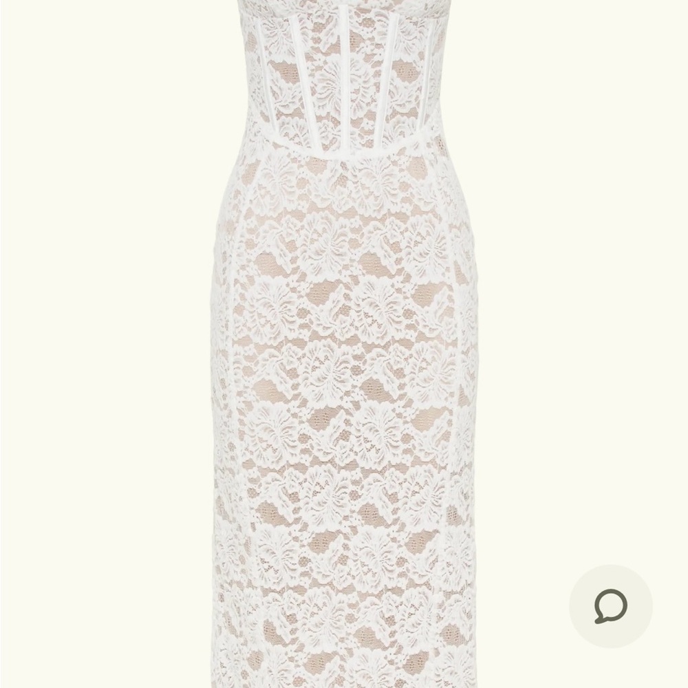 Meshki Ivory Lace Midi Dress - Picture 9 of 10